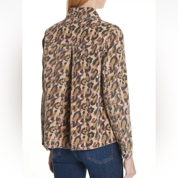 NWOT Veronica Beard Mercer Leopard Print Jacket Military Inspire Designer Medium - Picture 3 of 16